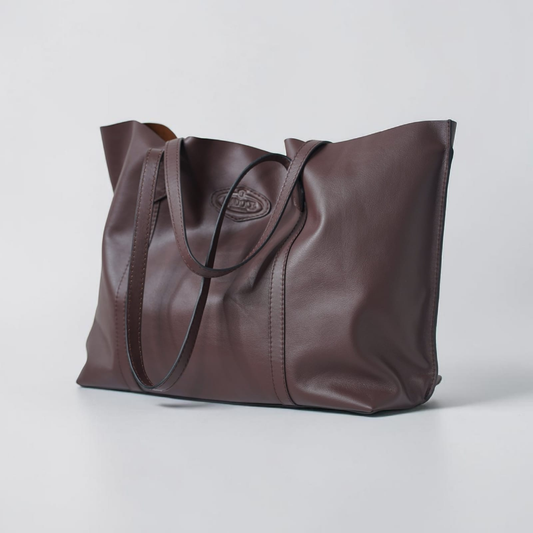 La Vella European Leather Carryall Tote