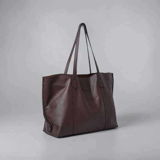 La Vella European Leather Carryall Tote