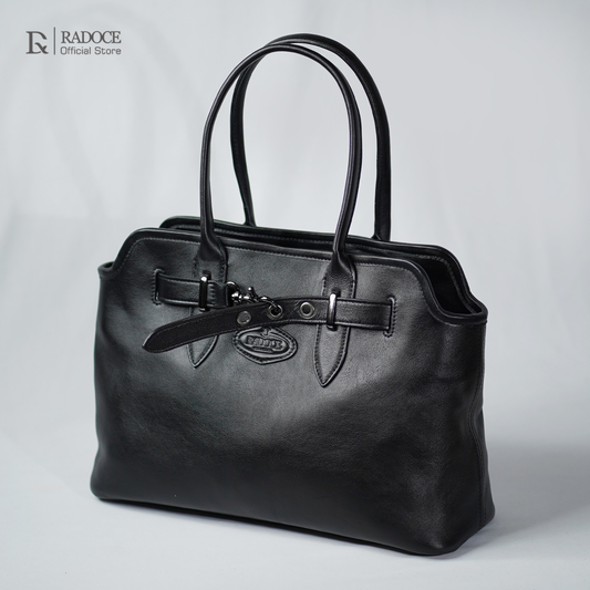Kazzy Leather Belted Tote
