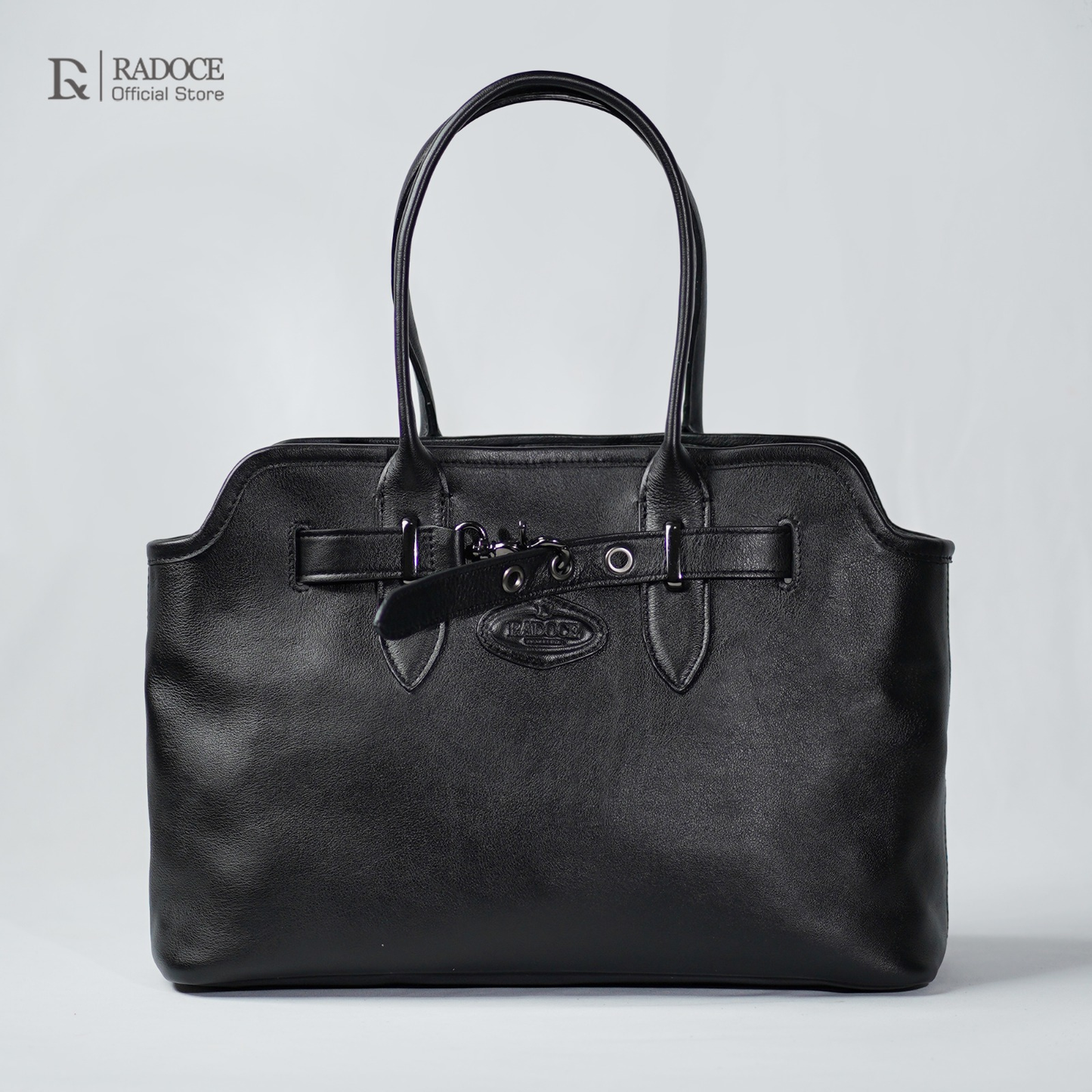 Kazzy Leather Belted Tote