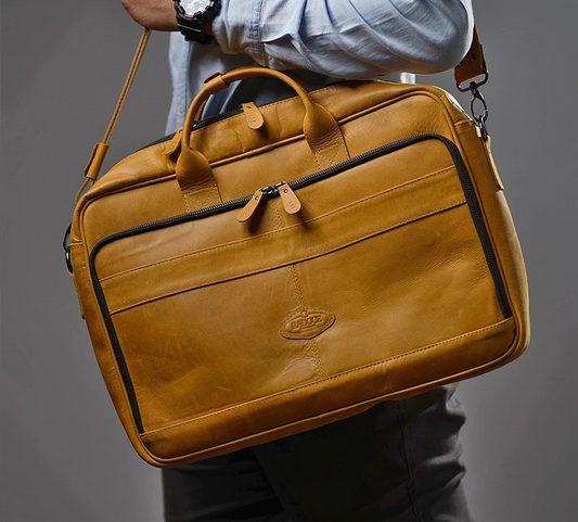 Leppy Leather Laptop Commuter Briefcase