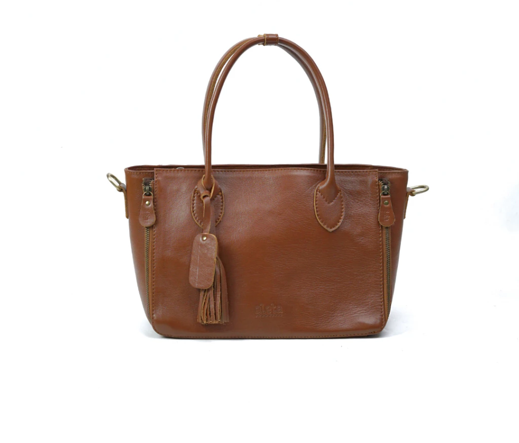 Alea Leather Structured Tote Bag