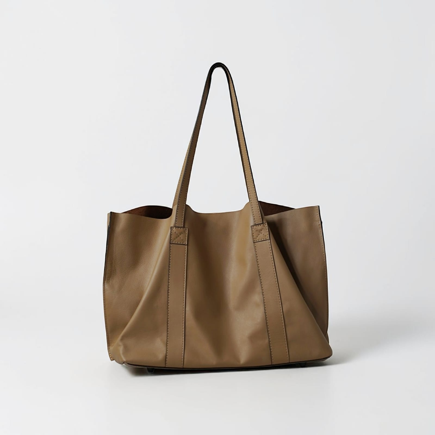 Katsumi European Leather Quilted-Pocket Carryall Tote