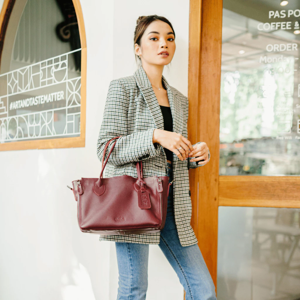 Alea Leather Structured Tote Bag