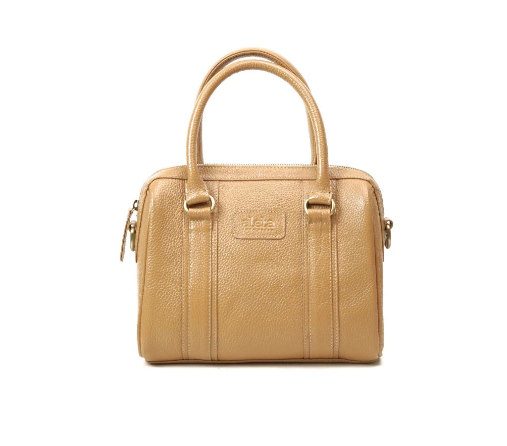 Denta Leather Boston Bag